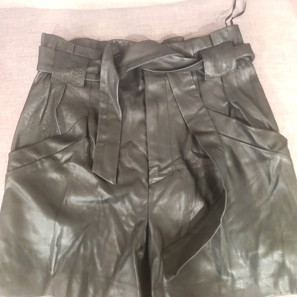 Pleather shorts